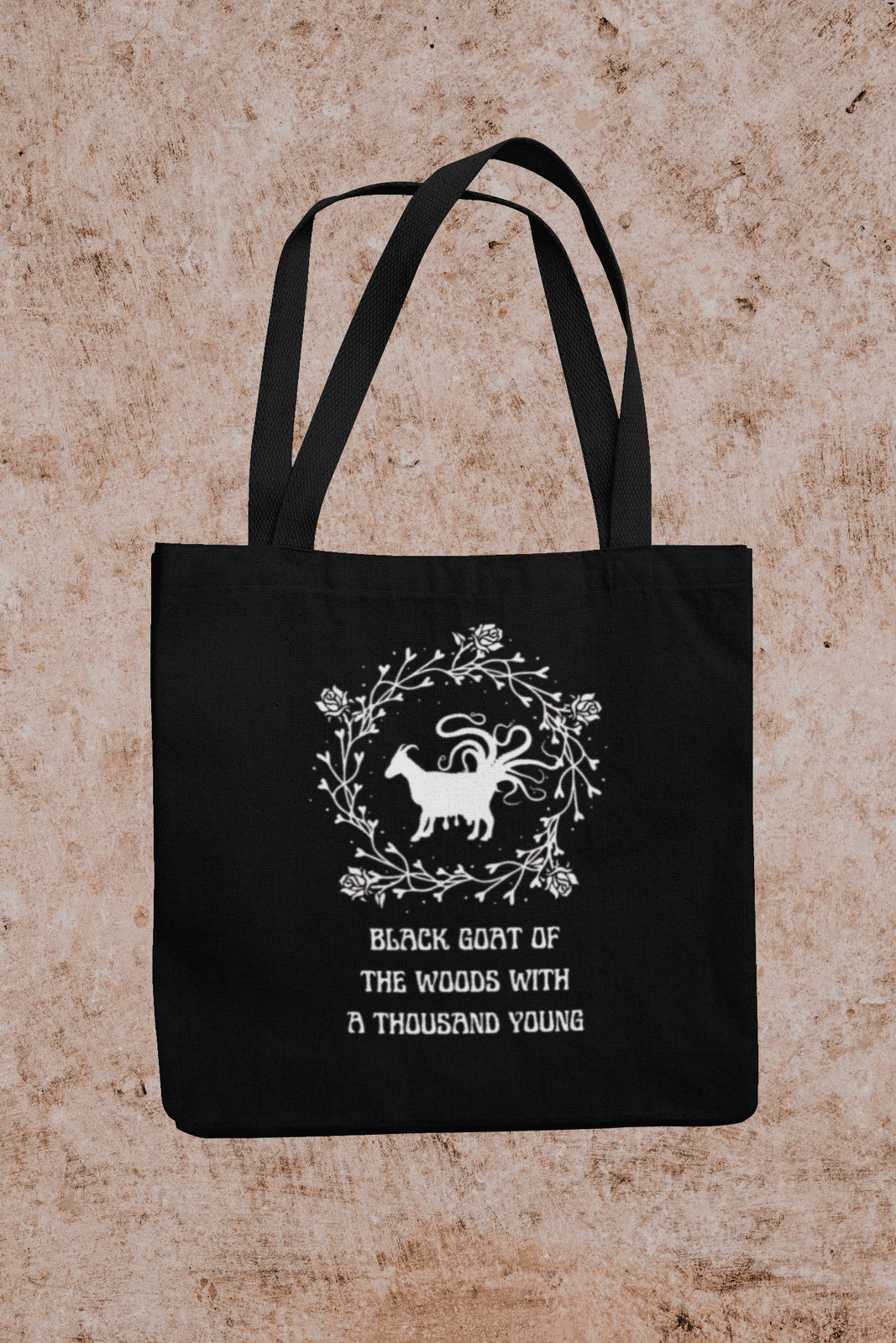 "Black Goat of The Woods with a Thousand Young" Organic Tote Bag
